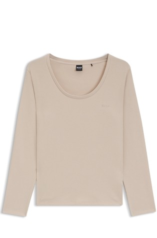 Zgornji del pižame iz bombažne mešanice z vafelj teksturo