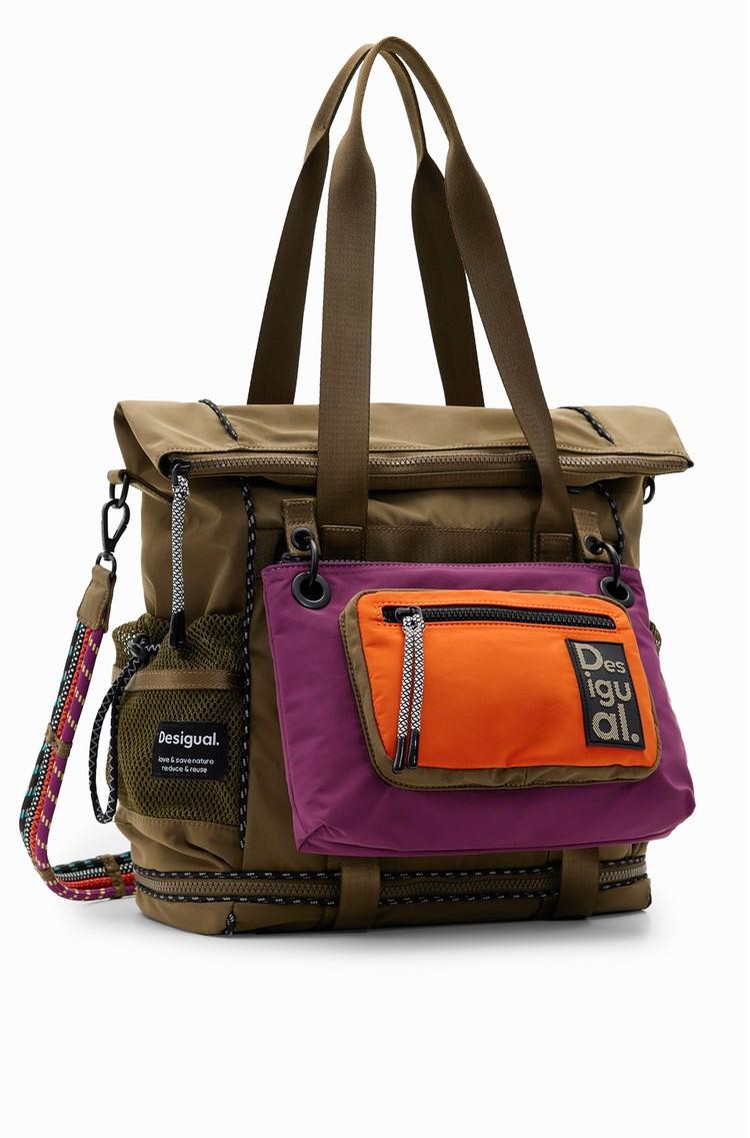 DESIGUAL XL multi-position Voyager backpack Green/Multi 