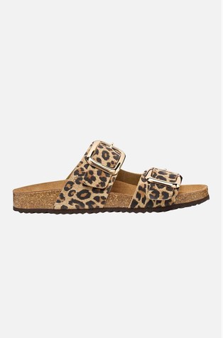 Brionia Leopard-print Slides