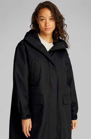 CALVIN KLEIN Vodoodbojen plašč s kapuco Črna - Black 3