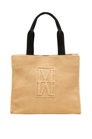 Shopper large in raffia look