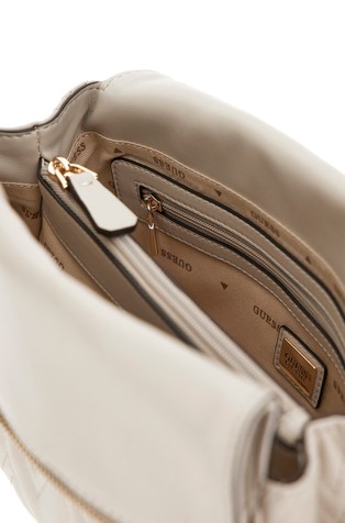 GUESS Eda manjša prešita torbica Bež - Light Beige 3