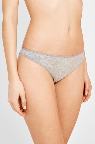 WOMEN'SECRET Paket 3 bombažnih tangic Siva - Gray 2
