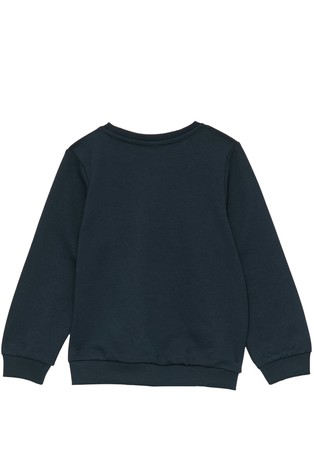 S.OLIVER Pulover z majhnim potiskom Modra - Dark Blue 2
