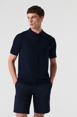 3D Knit short-sleeved polo shirt
