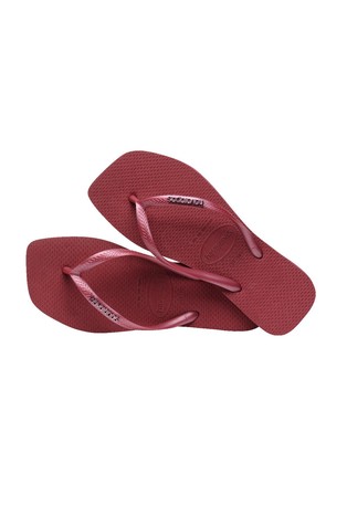 HAVAIANAS Slim Square logo japonke Škrlatna - Amaranth 4