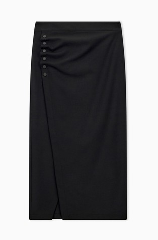 Pencil skirt with button details