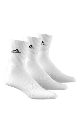 ADIDAS Cushioned Crew Socks 3 Pairs White 2