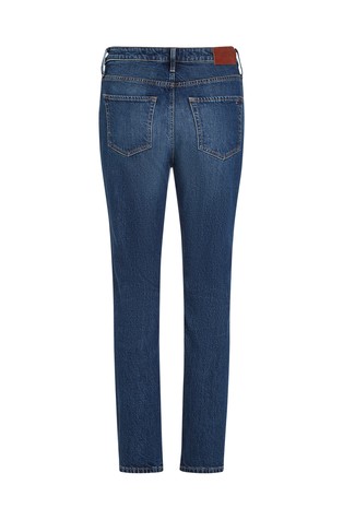 TOMMY HILFIGER Slim fit hlače z visokim pasom in skrajšano dolžino Modra - Blue 6