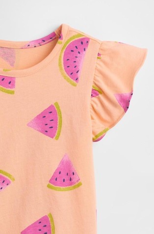 GAP babyGap Flutter Sleeve T-Shirt Orange Neon Coral 3