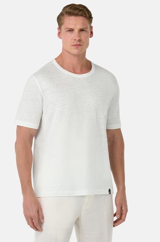 T-Shirt in Stretch Linen Jersey