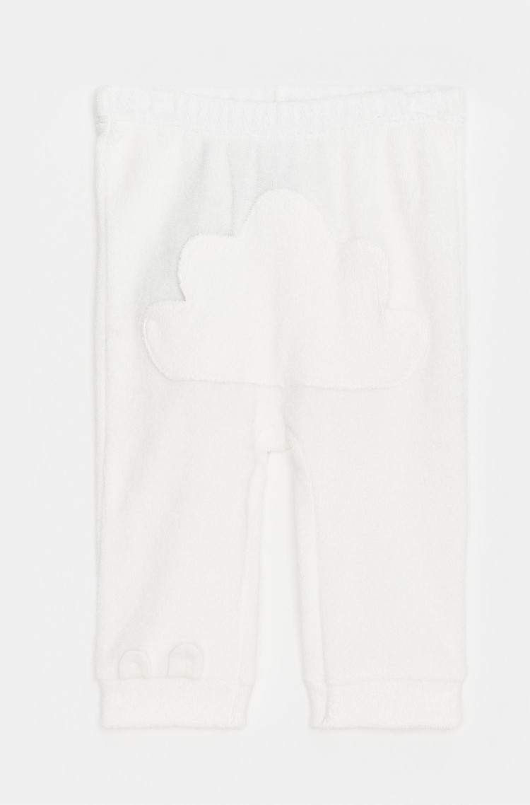 BENETTON Organic cotton terry sweatpants White 