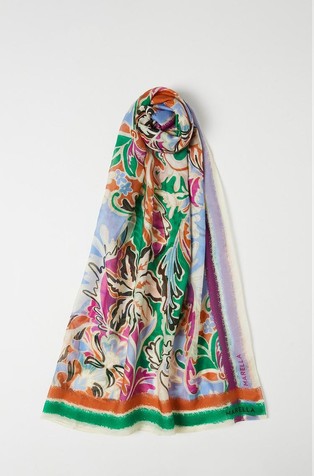 Silk-blend shawl with pattern