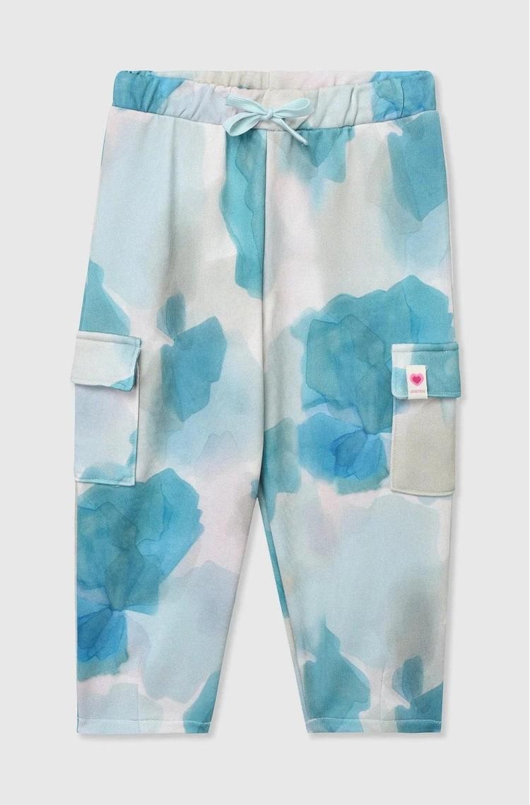 BENETTON Dip-dye cargo sweatpants Blue / White 
