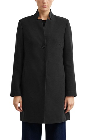 Fitted blazer coat made from a soft viscose blend