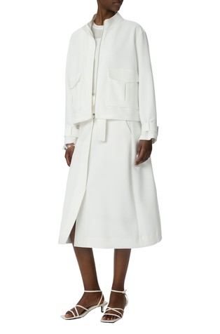 COMMA Textured jacket with patch pockets White 3