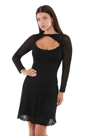 Fit and flare mini sweater dress