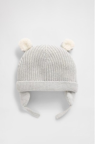 Baby Sherpa-Lined Bear Beanie