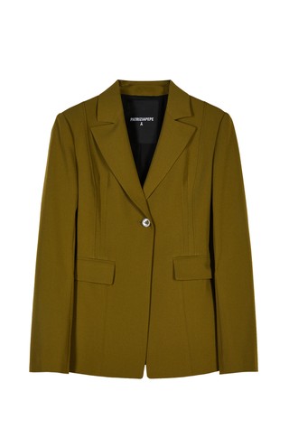 Slim-fit fluid gabardine blazer