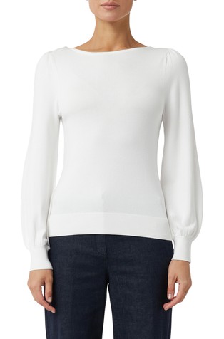 Pleten pulover z balon rokavi