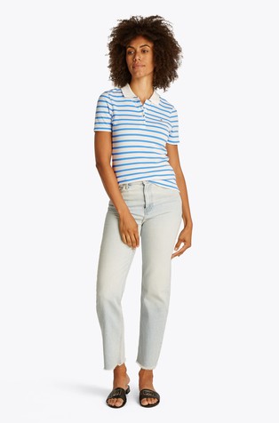 TOMMY HILFIGER 1985 Collection slim fit polo majica Bela - White / Blue 3