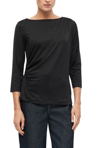 Slim fit majica z nabranim stranskim šivom
