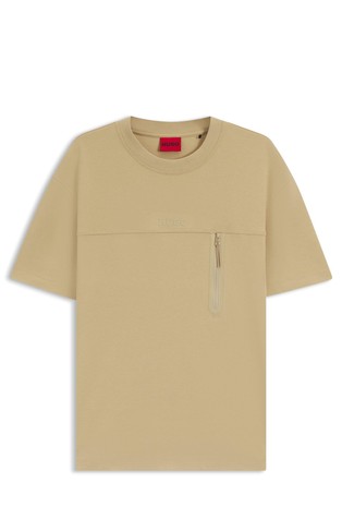 Cotton-blend T-shirt with decorative reflective details