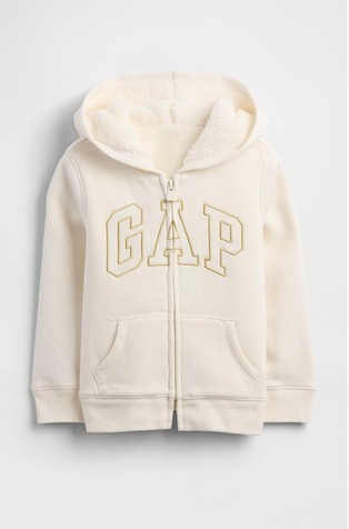 babyGap Logo Sherpa-Lined Hoodie