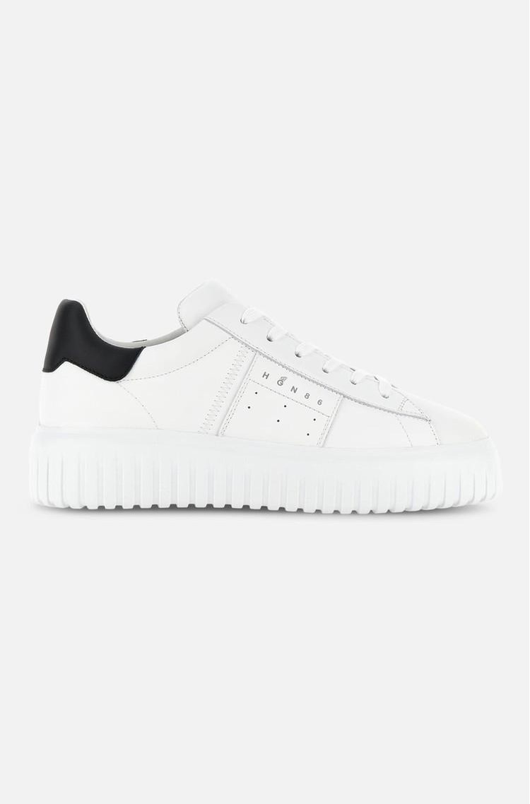 HOGAN H-Stripe Leather Sneakers White / Black 