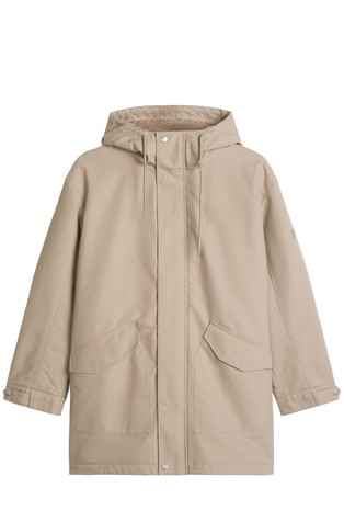 Water-repellent hooded canvas jacket