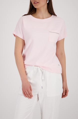 Majica iz modalne mešanice s prsnim žepom