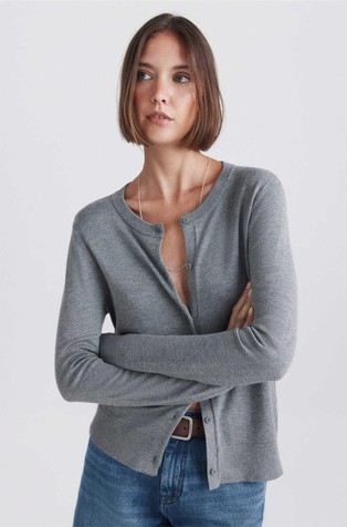 Knit cardigan in viscose blend