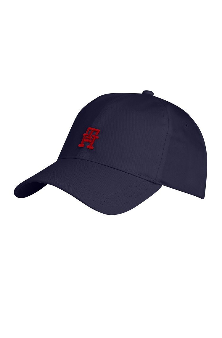 TOMMY HILFIGER Contrast TH Monogram Baseball Cap Dark Blue 