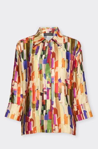 Patterned viscose shirt