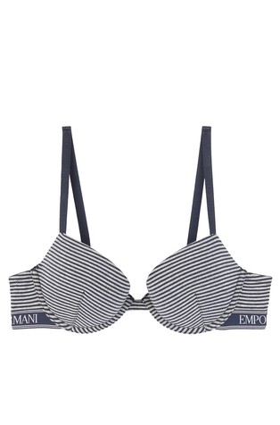 Eco-friendly push-up bra with iconic logo band