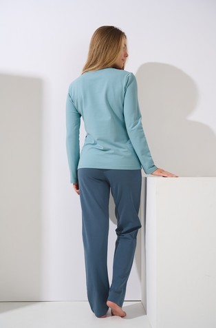 LISCA Delightful pižama z dolgimi rokavi Modra - Blue 2
