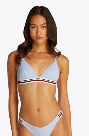 Global Stripe Triangle Bikini Top