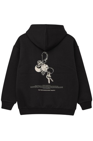 Hooded sweatshirt with back print