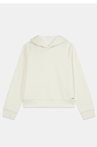 Jacquard logo sweatshirt with hood