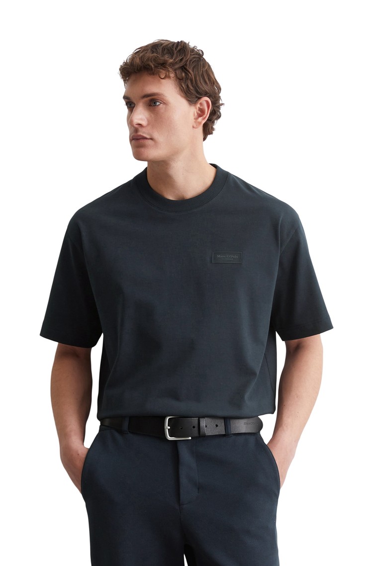 MARC O'POLO Relaxed fit majica iz organskega bombaža Modra - Dark Navy 