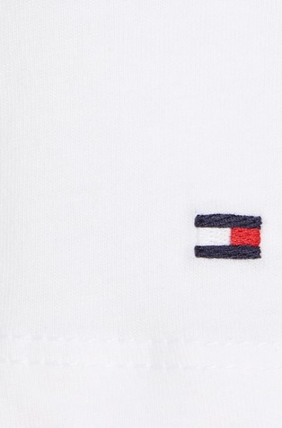 TOMMY HILFIGER Essential logo majica iz organskega bombaža Bela - White 7