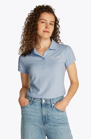 Slim fit polo majica z logotipom