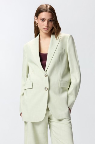 Suknjič z enorednim zapenjanjem iz viskozne mešanice