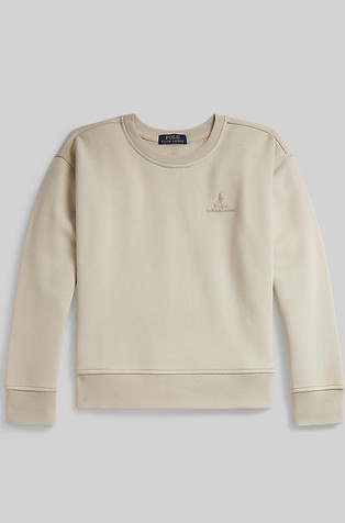 Oversized fit logo pulover s flisirano notranjostjo