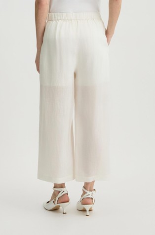 LIU JO Ramie palazzo trousers White 3