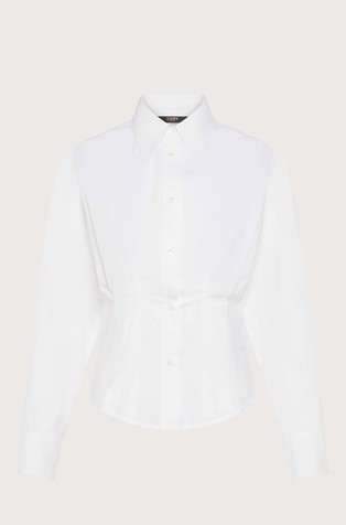 Stretch cotton poplin shirt