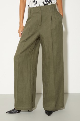 Wide linen trousers