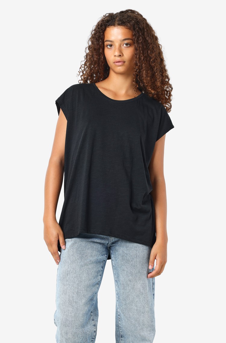 NOISY MAY NMMATHILDE oversized fit majica s kratkimi rokavi Črna - Black Colour 