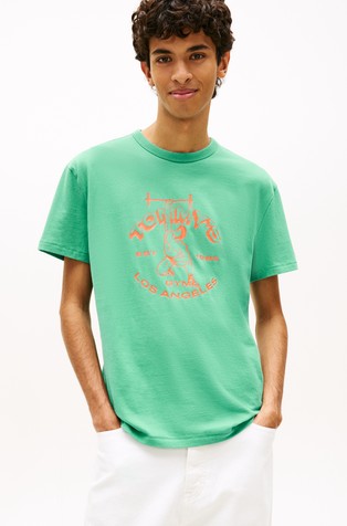 Majica s kratkimi rokavi iz jerseya s potiskom