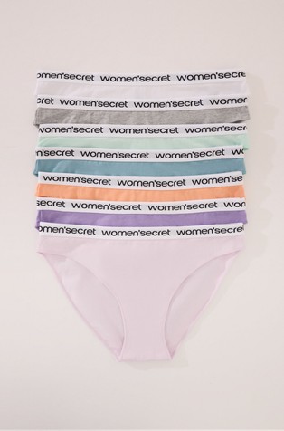 Paket 7 spodnjih hlačk iz raztegljivega bombaža